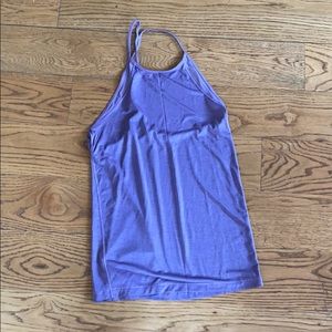 High Neck Lululemon Purple Athletic Tank